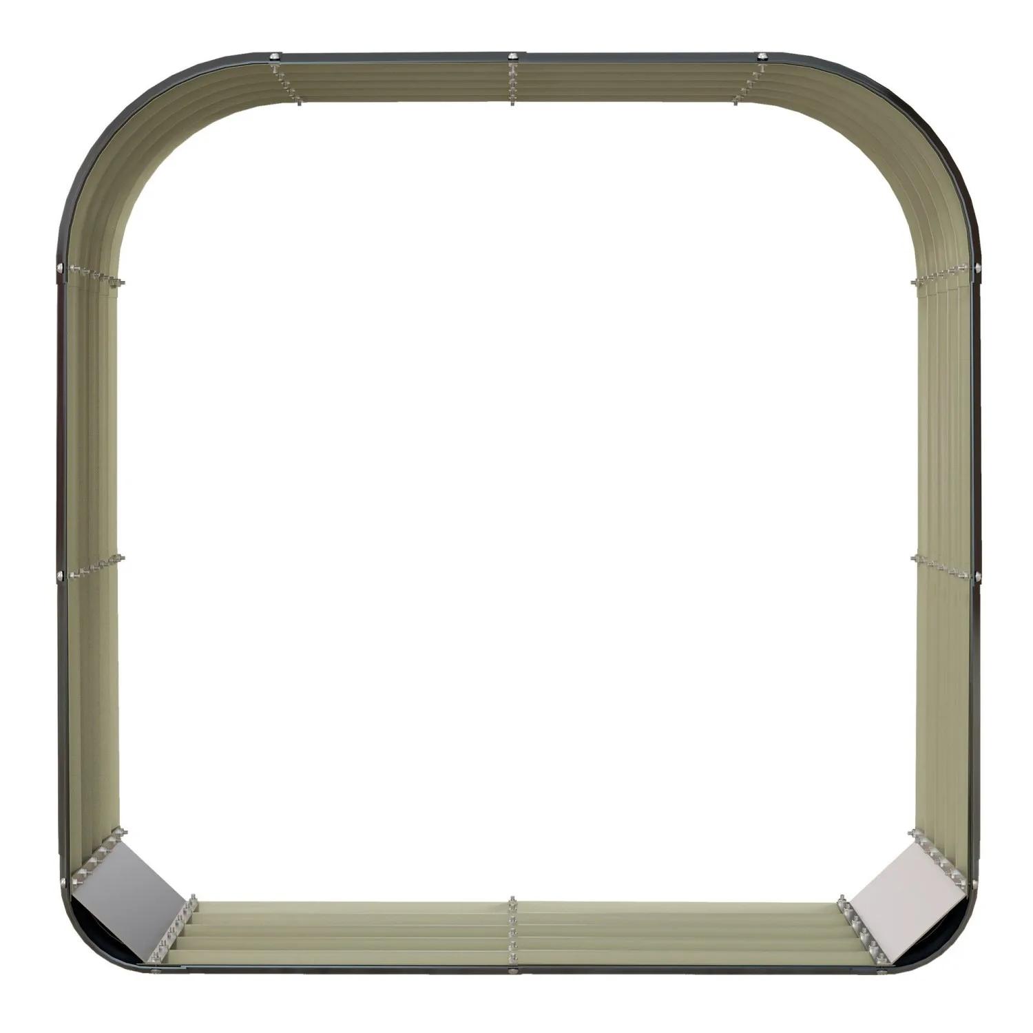 

Outsunny Wood Shed Galvanized Steel Firewood Rack with Rubberized Edge for Safety, 4.7' x 1.4' x 4.7'