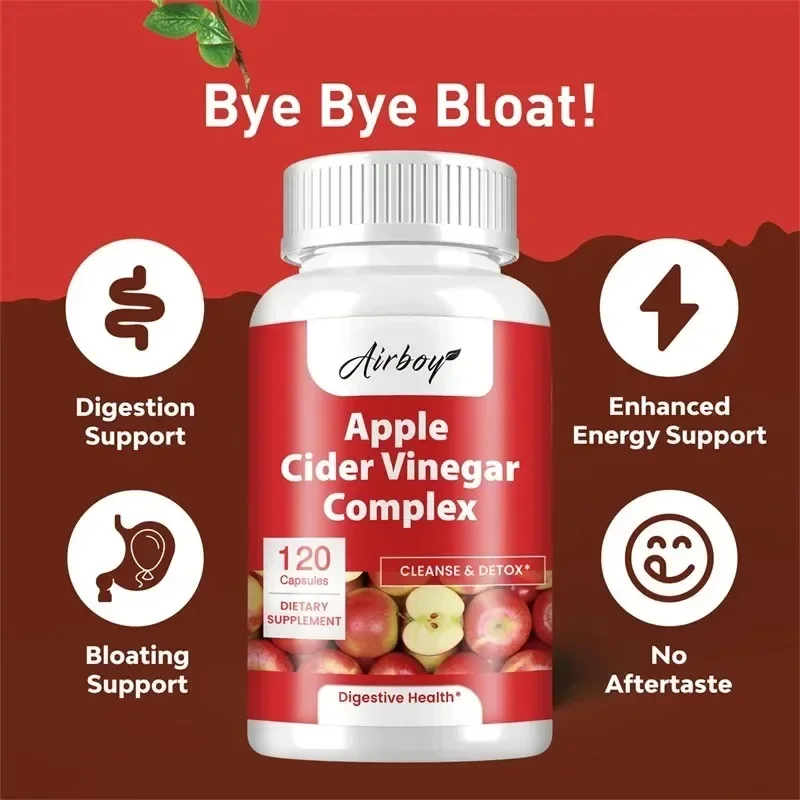 مجمع خل التفاح - تنظيف الأمعاء، إدارة الوزن، تقليل الإمساك، يحسن الهضم، التمثيل الغذائي #3