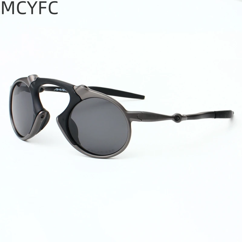 

MCYFC Vintage Polarizing Sunglasses for Men and Women Round Custome Outdoor Sports Cycling Zinc Alloy Driving Sun Glasses Women