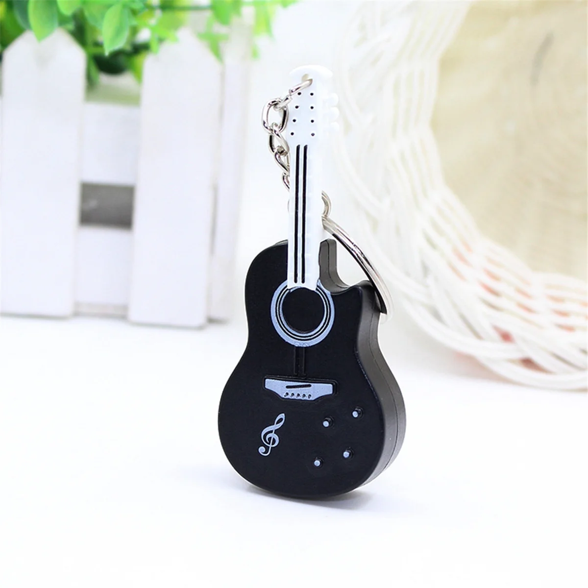 Pingente de chave de violino preto a71p, acessórios pingente de chaveiro luz led chaveiro de violino pode