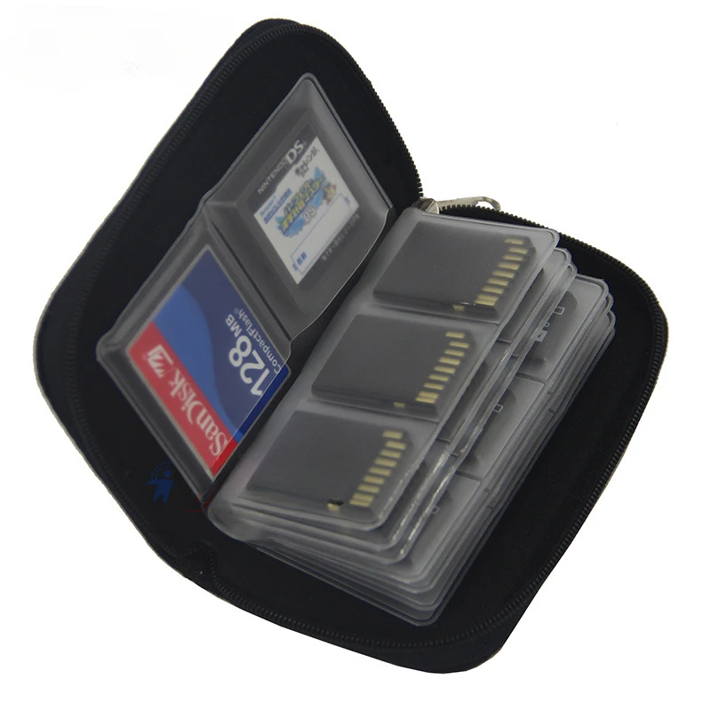 การ์ดความจำเคสใส่ได้ถึง44X SD, SDHC, Micro SD, MINI SD และ4X CF-ผู้ถือที่มี22ช่อง8หน้าสำหรับการจัดเก็บและการเดินทาง