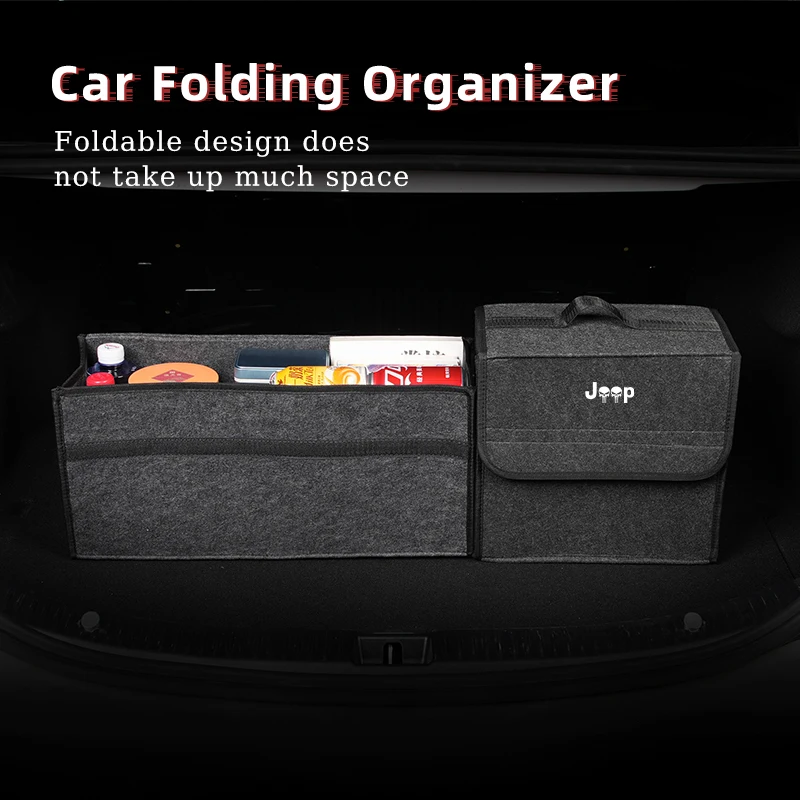 Car Trunk Storage Box Organizer Foldable Stowing Tidying Container Bag For Jeep Renegade Compass Grand Cherokee Wrangler JK Patr