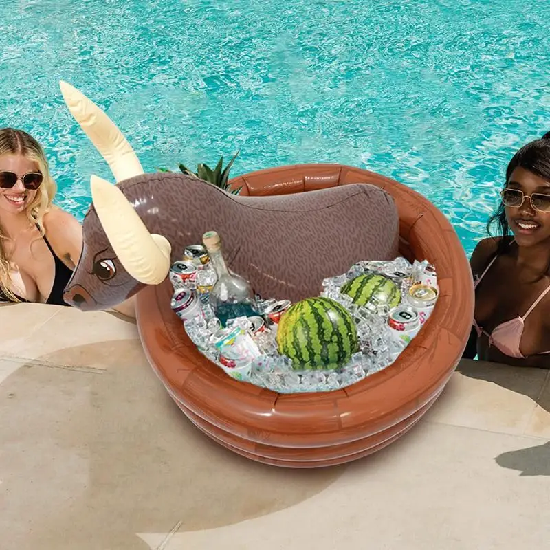 

Inflatable Beverage Cooler Ice Bucket Drink Cooler Bull-Shaped Beer Party Supplies For Oktoberfest Sport Buffet