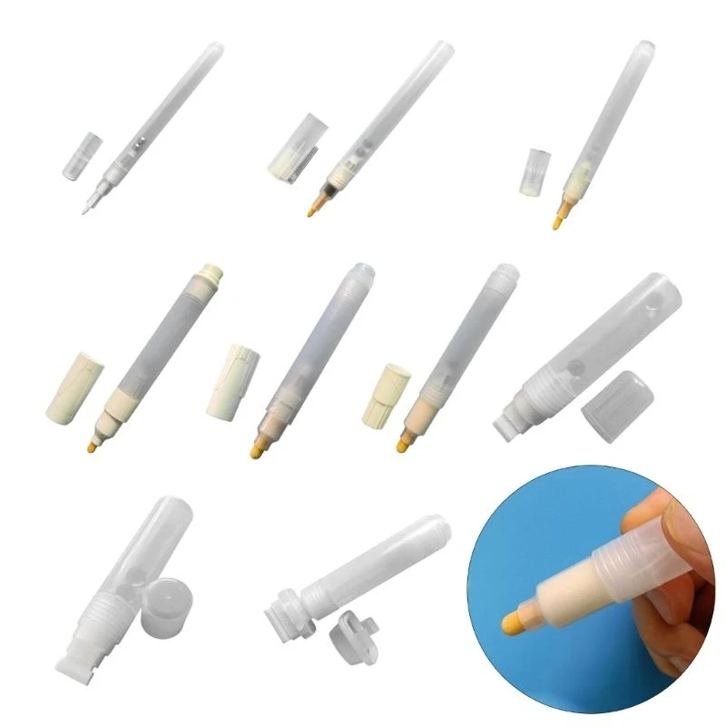 DXAB 2PCs leere Stifte flach/runde