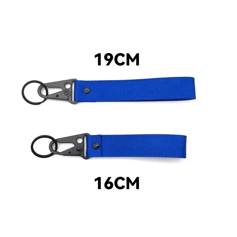 Custom Logo Ribbon Fabric Keychain for Motorcycle Personalize Eagle Beak Motor Car Key Chain Ring Men’s Women’s Webbing Keyring