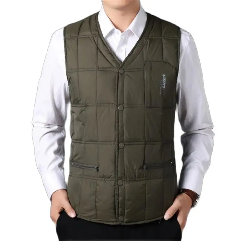 Doudoune Homme White Duck Down Jacket Vest Men Winter Coat Men Warm Sleeveless V-neck Down Lightweight Waistcoat Male Down Vest