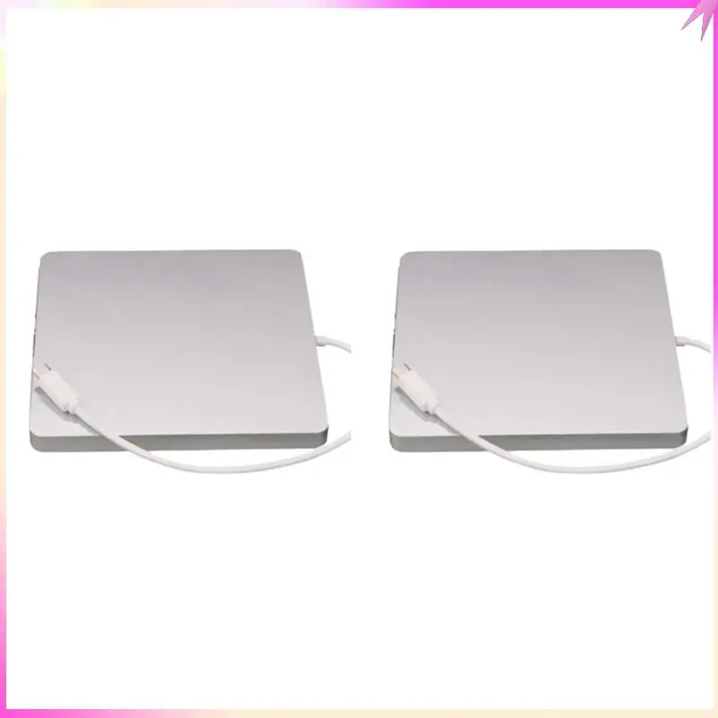 

B68C 2X USB внешний CD/DVD-привод типа C портативный проигрыватель компакт-дисков без привода для портативных ПК Windows Mac, серебристый