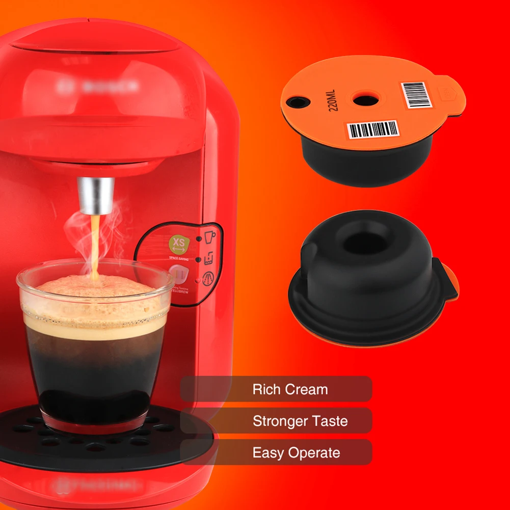 

High Quality Reusable Coffee Maker Filter with Spoon and Brush Compatible with Bosch Tassimo Coffee Machines