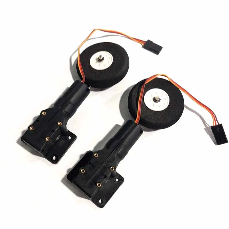 57mm High 25g Servoless Retract Laterally Landing Gear With 40mm Wheel For RC FPV Fixed Wing Aircraft Metal Worm Undercarriage
