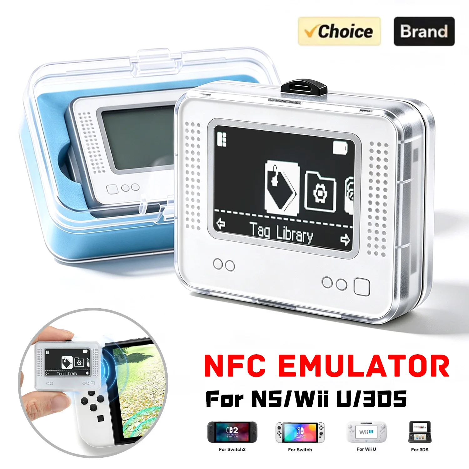 For NFC Simulator Pixl Emulator Replacement Emulator Bluetooth-Compatible Game Emulator for Switch2 2025 Game Accessory