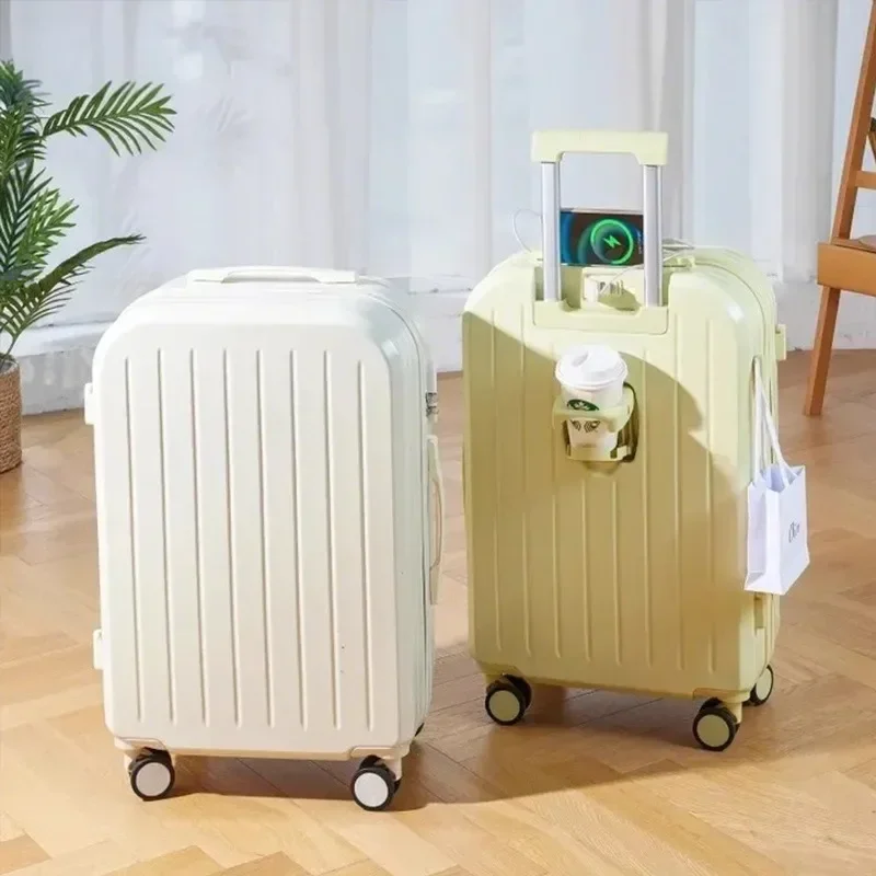 New Small Fresh Luggage Lightweight Travel Multifunctional Luggage Solid Color Student Suitcase Silent Universal Luggage and Bag