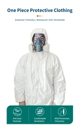 Dupont Tyvek 1422A Coverall Industrial Protective Clothing Spray Paint Work Disposable Anti Static Dust Chemical Splash Proof