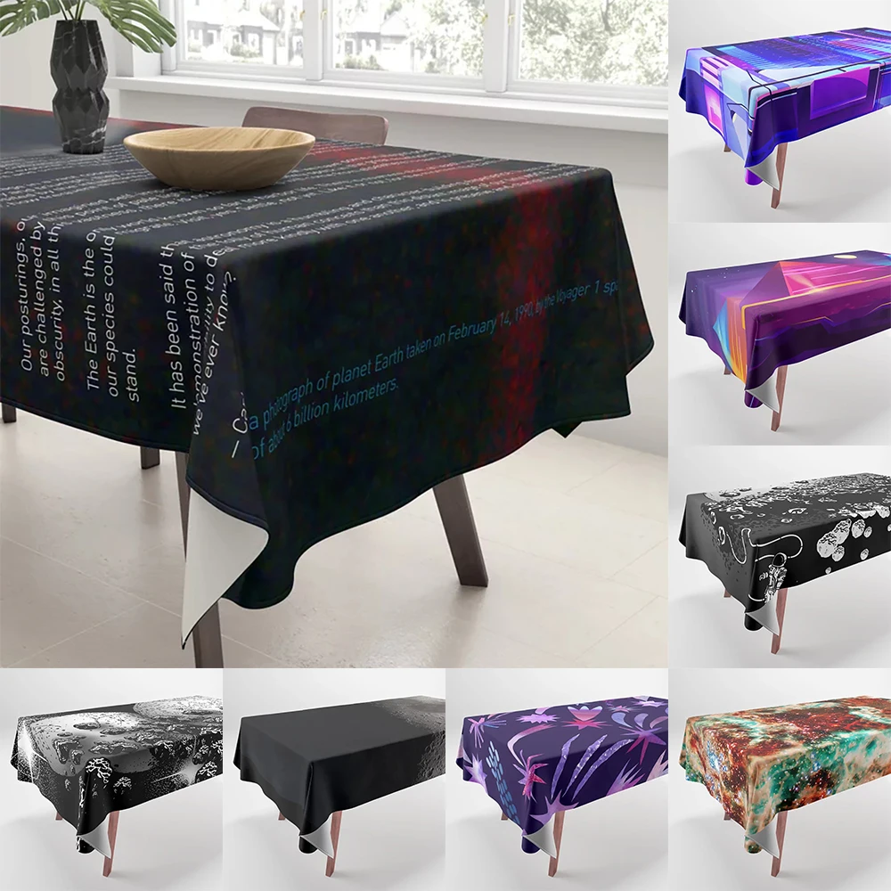 Psychedelic Printed Tablecloths Home Decor Rectangular Party  Smudge Resistant Tablecloth Dust Cloth