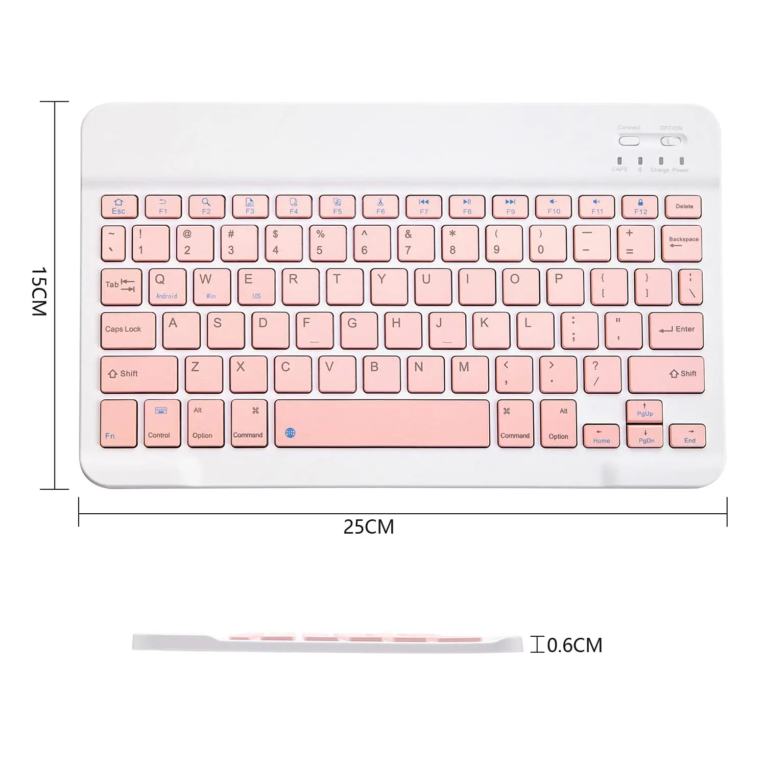 EGYAL-Clavier sans fil compatible Bluetooth, clavier de jeu pour PC, iPad, tablette, Android, IOS, Windows Key