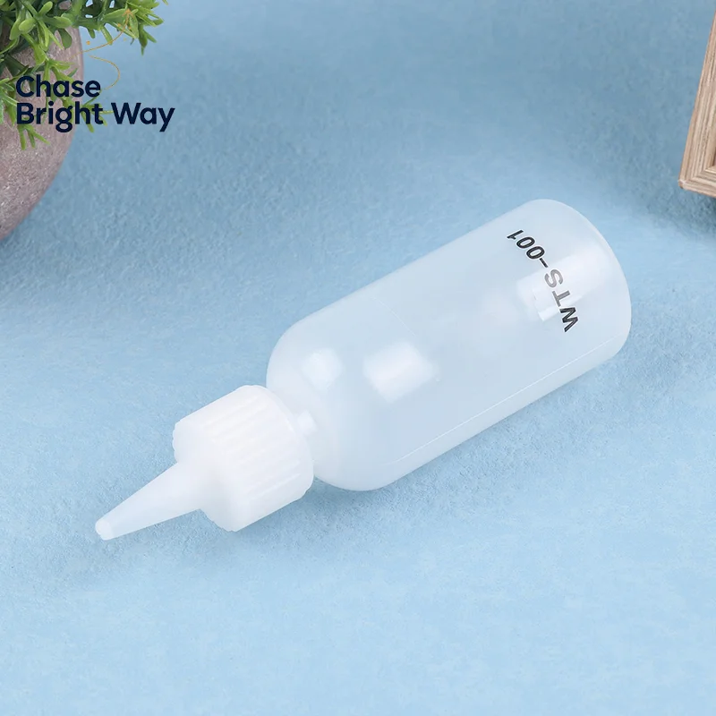 10Pc 50ML WTS-001 Plastic Liquid Alcohol Bottle With Needle For Dispenser Rosin Solder Flux Paste For Phone PCB Welding Repair