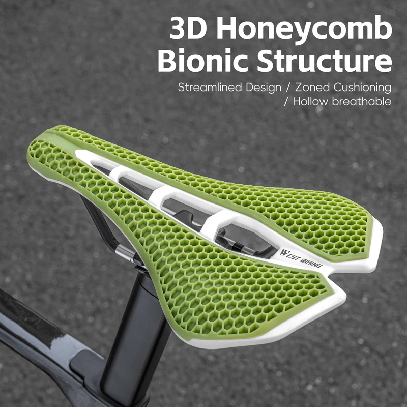 Bicycle Saddle TPE 3D Honeycomb Breathable Bike Saddle Professional Racing Road Bike Seat MTB Cycling Cushion Bike Part