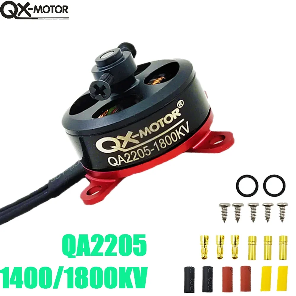 Qx-Motor Qa2205 1400kv 1800kv Borstelloze Motor Qx 20a Esc Voor Rc Vliegtuig Met Vaste Vleugels