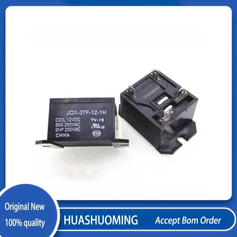 

2PCS/LOT HF37F JQX-37F-12-1H 12VDC 30A 12V