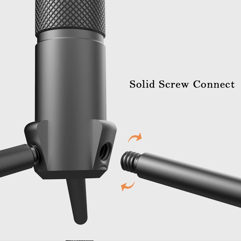 حامل فانوس من الألومنيوم للتخييم ، عمود مصباح ، حامل دعم إضاءة قابل للطي ، حامل مصباح ، حامل ثلاثي القوائم للهاتف بالكاميرا ، حامل للمشي لمسافات طويلة #5