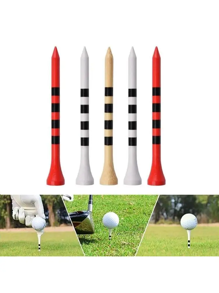 

R6FE 100 шт. тренировочные футболки для гольфа в полоску с профессиональным бамбуковым держателем для футболок для гольфа