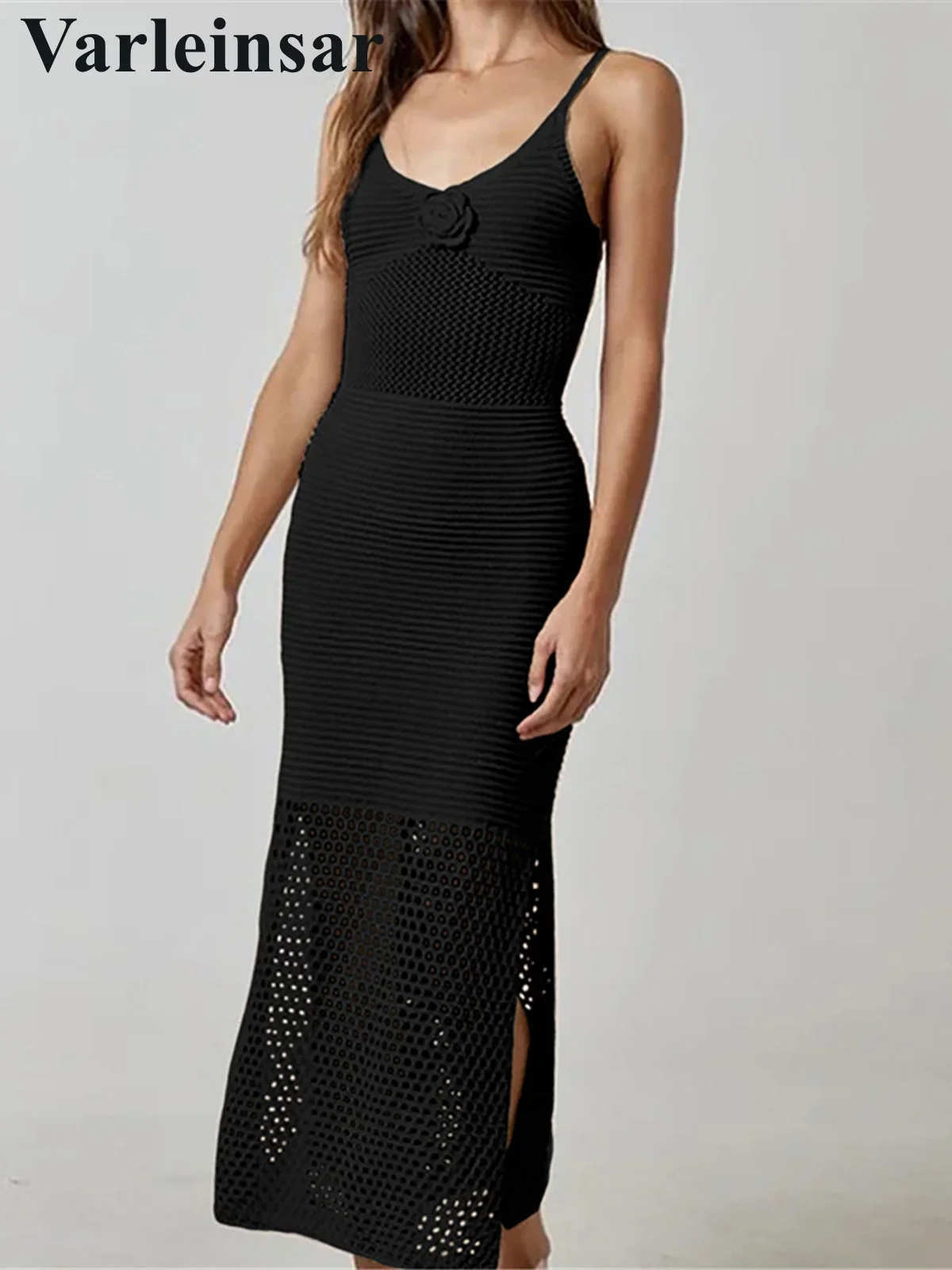 3d flor oco para fora alta corte crochê malha túnica praia cobrir cover-ups vestido de praia beach wear beachwear feminino v6576