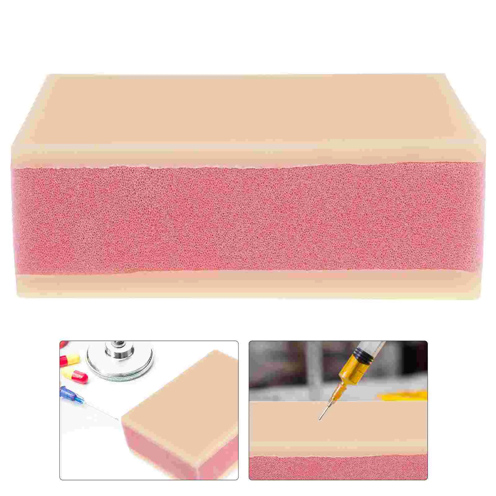 Injection Practice Module Training Model Phlebotomy Pad Kit Silicone Human Skin Sponge Subcutaneous