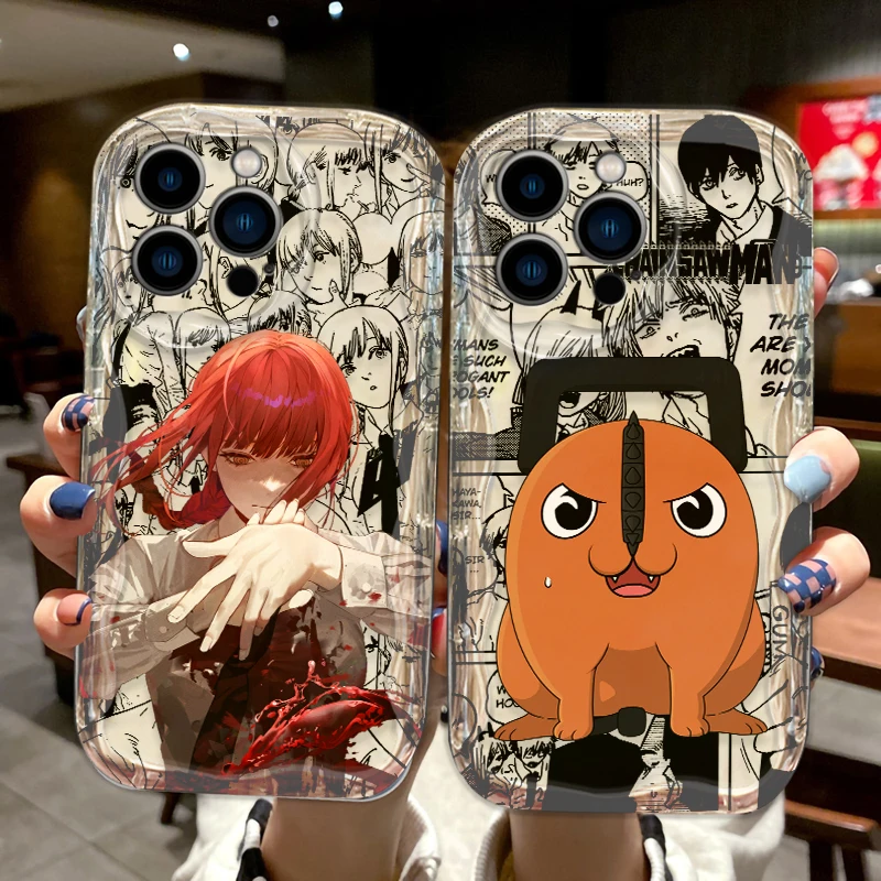 Chainsaw Man Pochita Power For Apple iPhone 15 14 13 12 11 XS XR X Pro Max Plus Wave Oil Funda Cover Phone Case