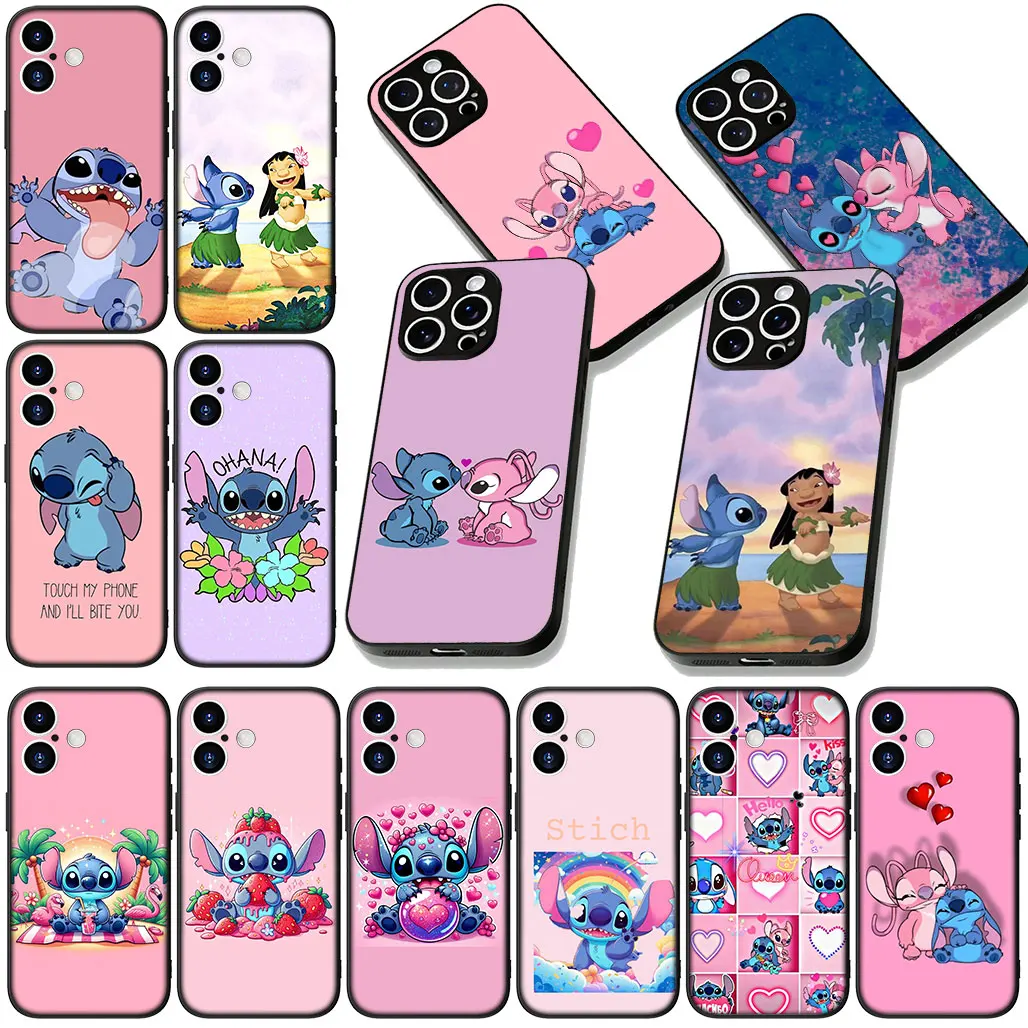 Для Samsung Galaxy S25 S24 S23 FE Plus Ultra S7 Edge A16 A15 A25 5G чехол для телефона розовый Lilo Lovely Stitch мультяшный защитный чехол Для Samsung Galaxy S25 S24 S23 FE Plus Ultra S7 Edge A16 A15 A25 5G чехол для телефона розовый Lilo Lovely Stitch мультяшный защитный чехол