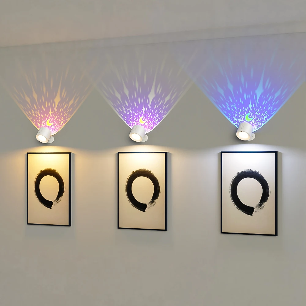 

Projection Wall Light 360° Magnetic Ball Free Rotation Remote & Button Dual Control Projection Lamp 3 Colors 3 Color Temperature
