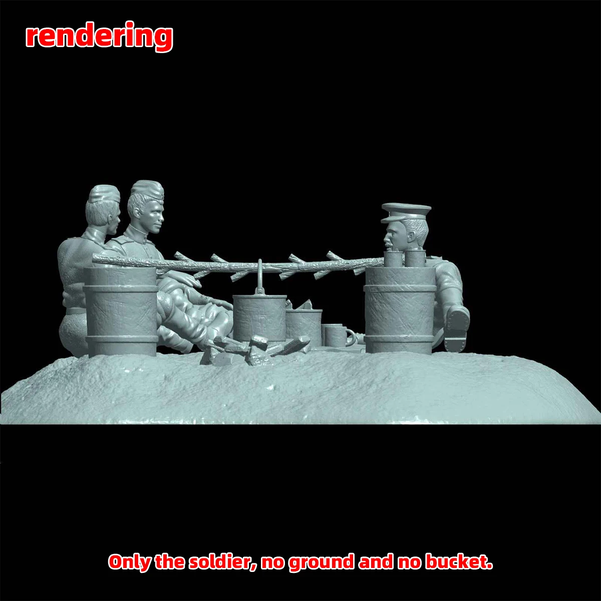 1/35 1/48 1/72 Maßstab Modellbausatz 3D Harz Miniatur-Soldatenfiguren Ruheende Sowjet-Soldaten Unbemalt Unmontiert Diorama – Detail 6