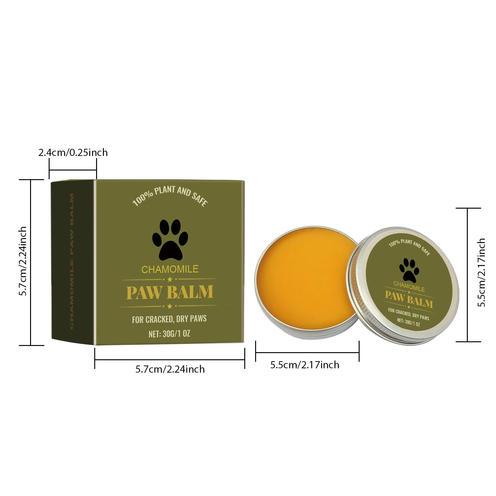 Natural Dog Paw Balm Dog Protections For Hot Pavement Dog Wax For Dry Paws & Nose Moisturizer For Cracked Paw