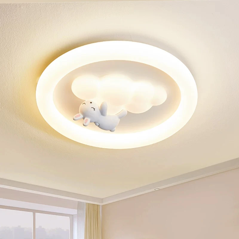 Children's Room Cloud Ceiling Light Cloud Rabbit Panda Bear Sheep Lamp LED Warm Nursery Baby Room Boy Girl Bedroom Ceiling Lamps