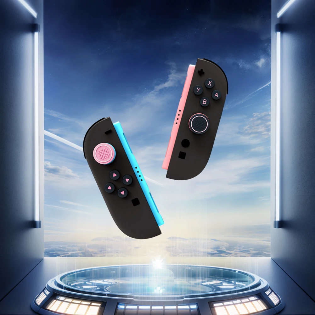 غطاء عصا التحكم وملصقات الأزرار قبضة الأزرار قبعات سيليكون زر ملصق يغطي تحكم الإبهام قبضة عصا التحكم قبعات للتبديل 2