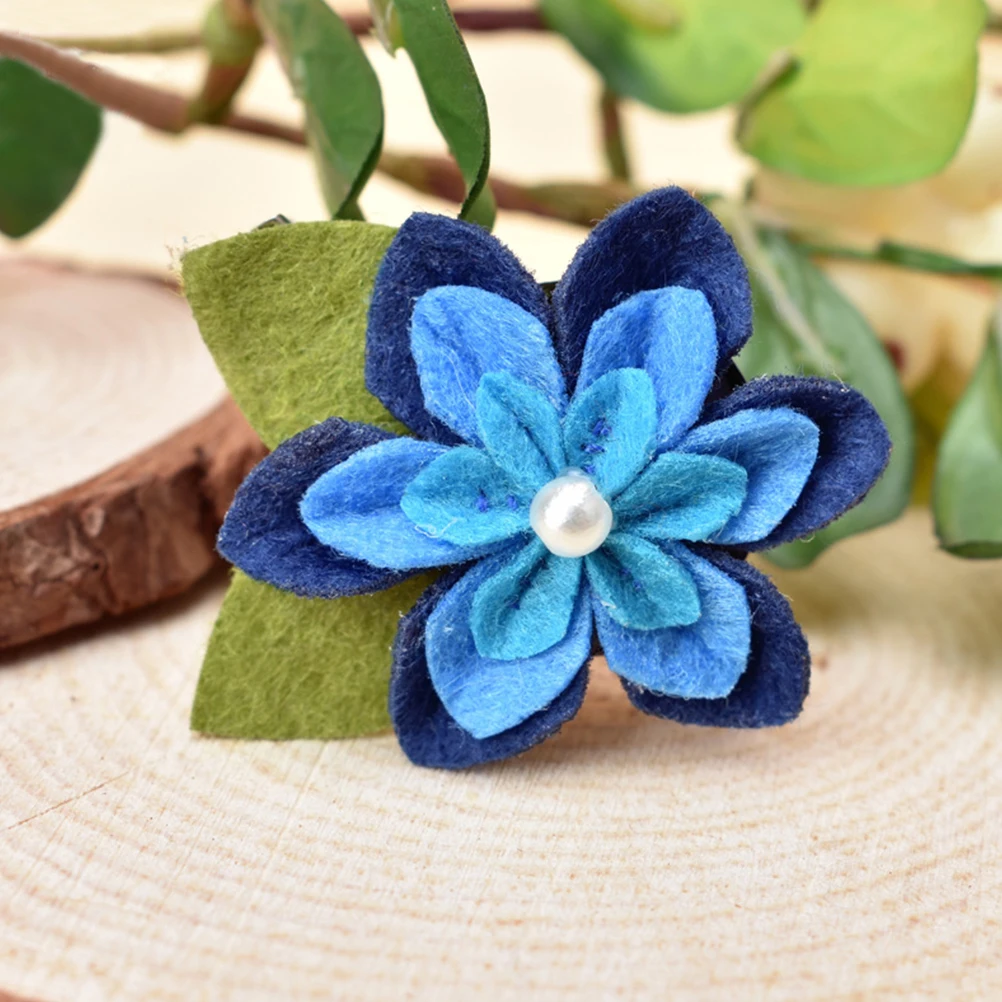 

2Pcs Fabric Hair Clip H made Brooch Flower Pin Ideal Gift Mother Day Thanksgiving Christmas New Year Graduation Birthday Holiday