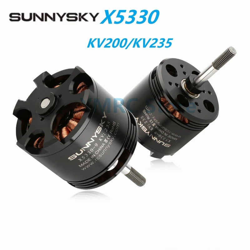 SunnySky X5330 (6360) KV200/KV235 8-10S Brushless Motors for RC Drone 75-85inch Fixed Wing Airplanes Helicopter