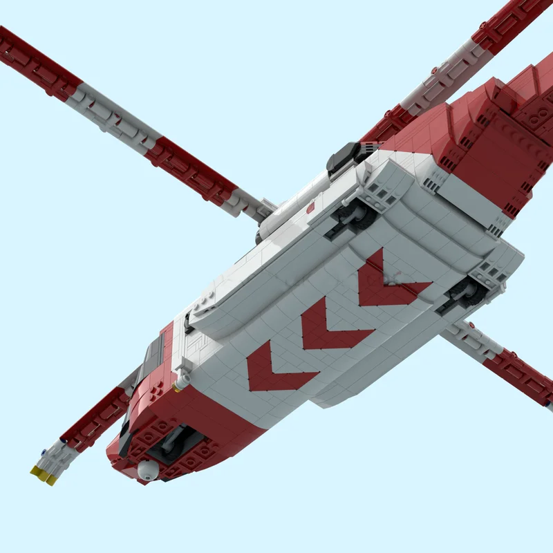 ตัวต่อแบบทหาร รุ่น MOC ฮีลิคอปเตอร์ซิคอร์สกี้ S-92 ​ ​ ​ ​ ​ ​ ​ ชุดของเล่นประกอบเองแบบตัวต่อเทคโนโลยีรุ่นต่างๆ สำหรับเทศกาล