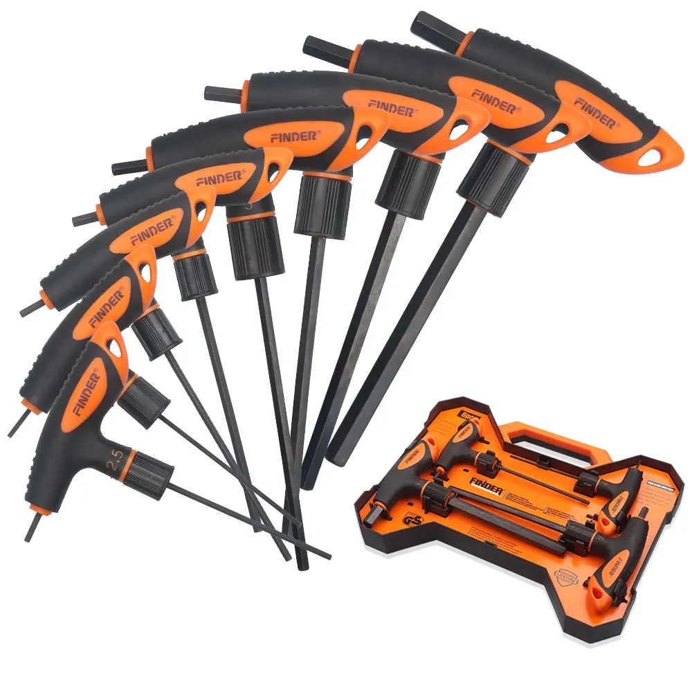 

T Handle Allen Wrench Set Metric, Thandle Tee Handle Allen Hex Key Set, 2 2.5 3 4 5 6 8 10mm,8 Pcs HeavyDuty Excellent Set