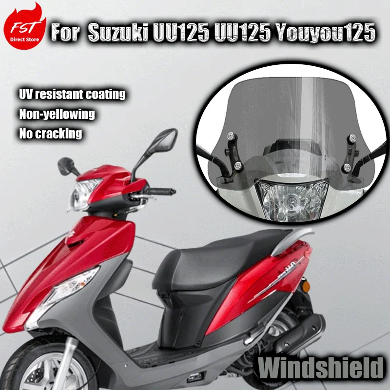 For Suzuki UU125 UU125 Youyou 125 windshield with heightened windshield and imported glass