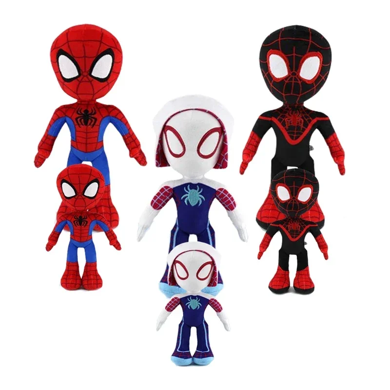 18-33cm 3styles Marvel Spiderman Plush Toy Soft Stuffed Cartoon Spider-man Stuffed Doll Plush Boy Cloth Doll Kid Christmas Gifts