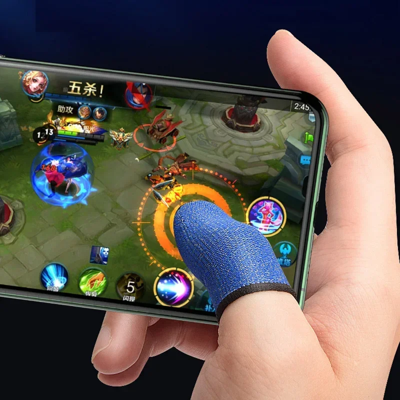 5/10Pairs غطاء الاصبع أذرع التحكم في ألعاب الفيديو ل PUBG مقاوم للعرق غير قابل للخدش الحساسة شاشة تعمل باللمس الألعاب إصبع الإبهام كم قفازات