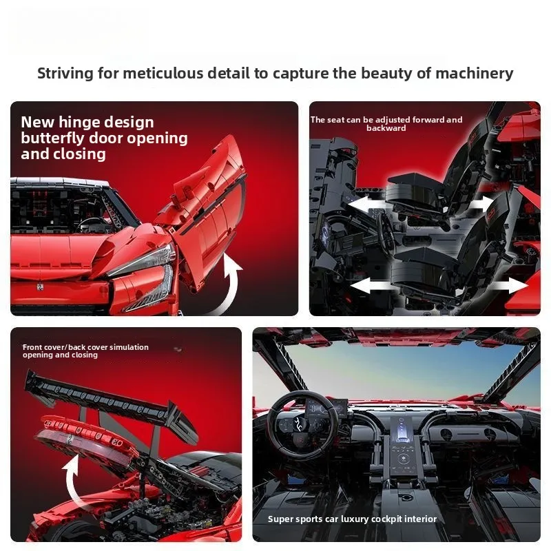 Genuine authorized BYD looks up to the u9 electric remote control sports car building block assembly boys gift
