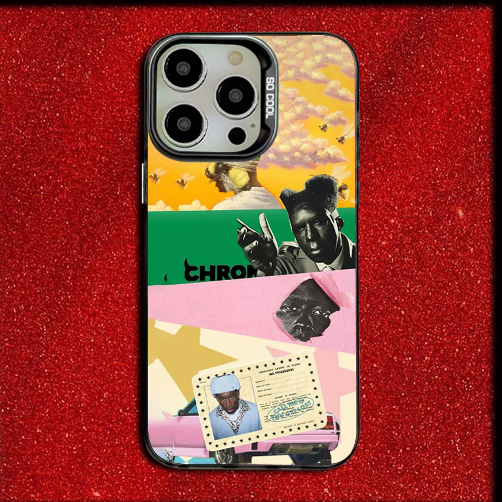 T-Tylers The Creator Rapper Phone Case For iPhone 16,15,14,13,12,11,Mini,Pro,MAX Gray Drop Matte Shockproof Soft Cover - Image 2