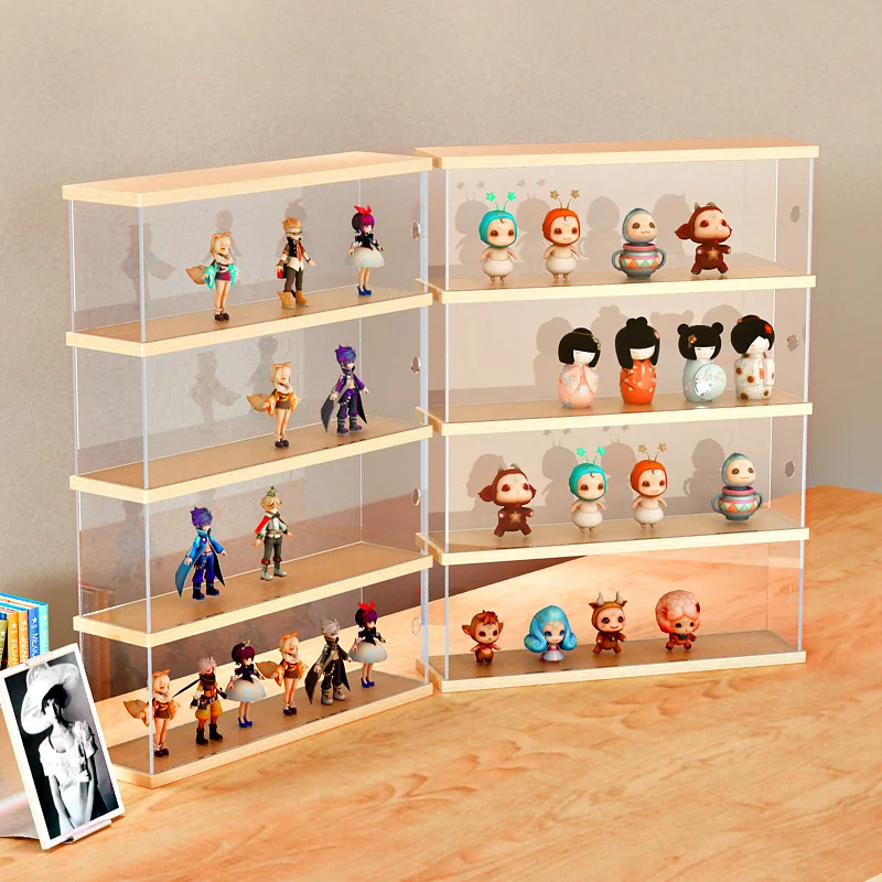 

Clear Acrylic Display Case, Dustproof Showcase for Collection Bricks Blocks Toys Models Minifigures Building,Removable