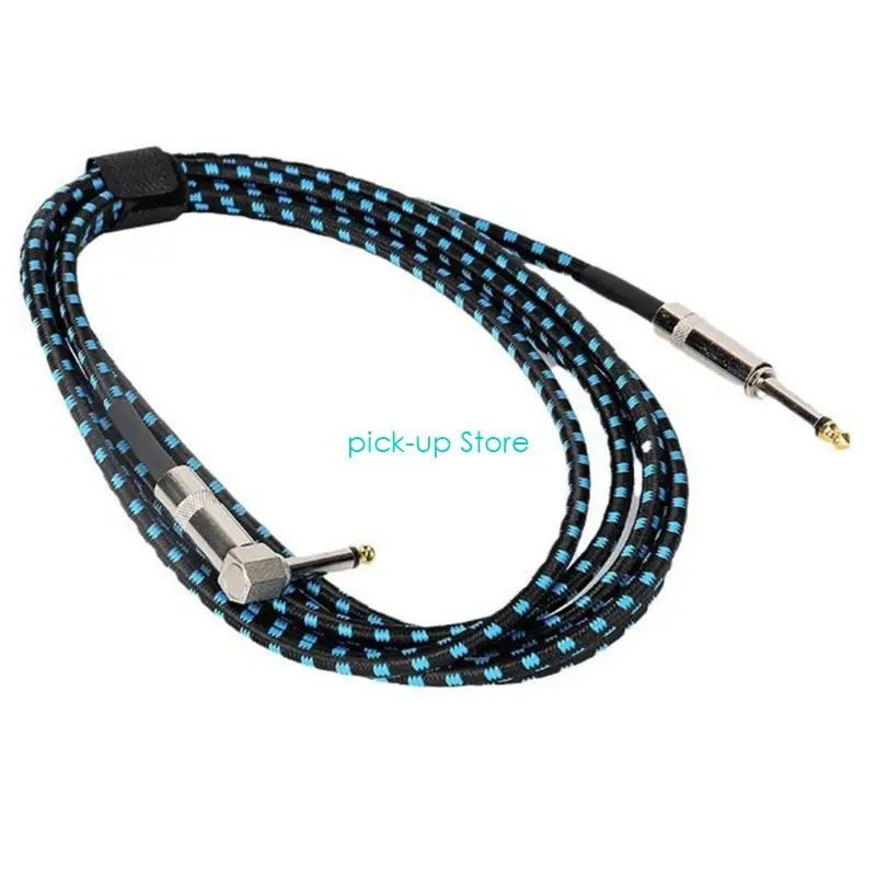 Q5WA Low Noise Guitar To Amplifiers Audios Cord Reinforced Stress Relief Design 6.35mm Plugs For Clear Audios Transfer