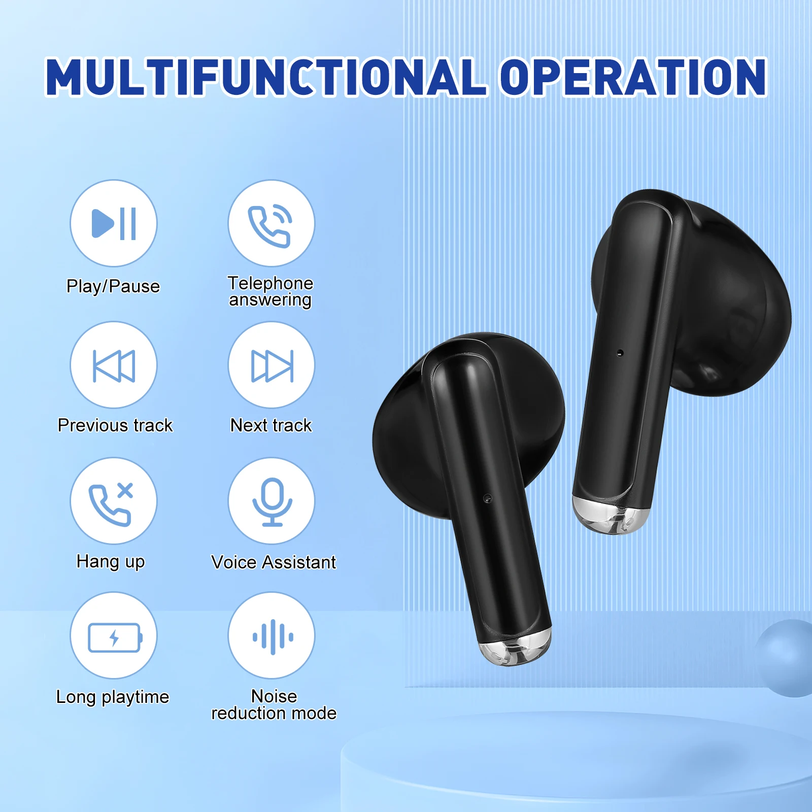 

1 Earphone Wireless Earbuds Fit Life Music Headphones Work