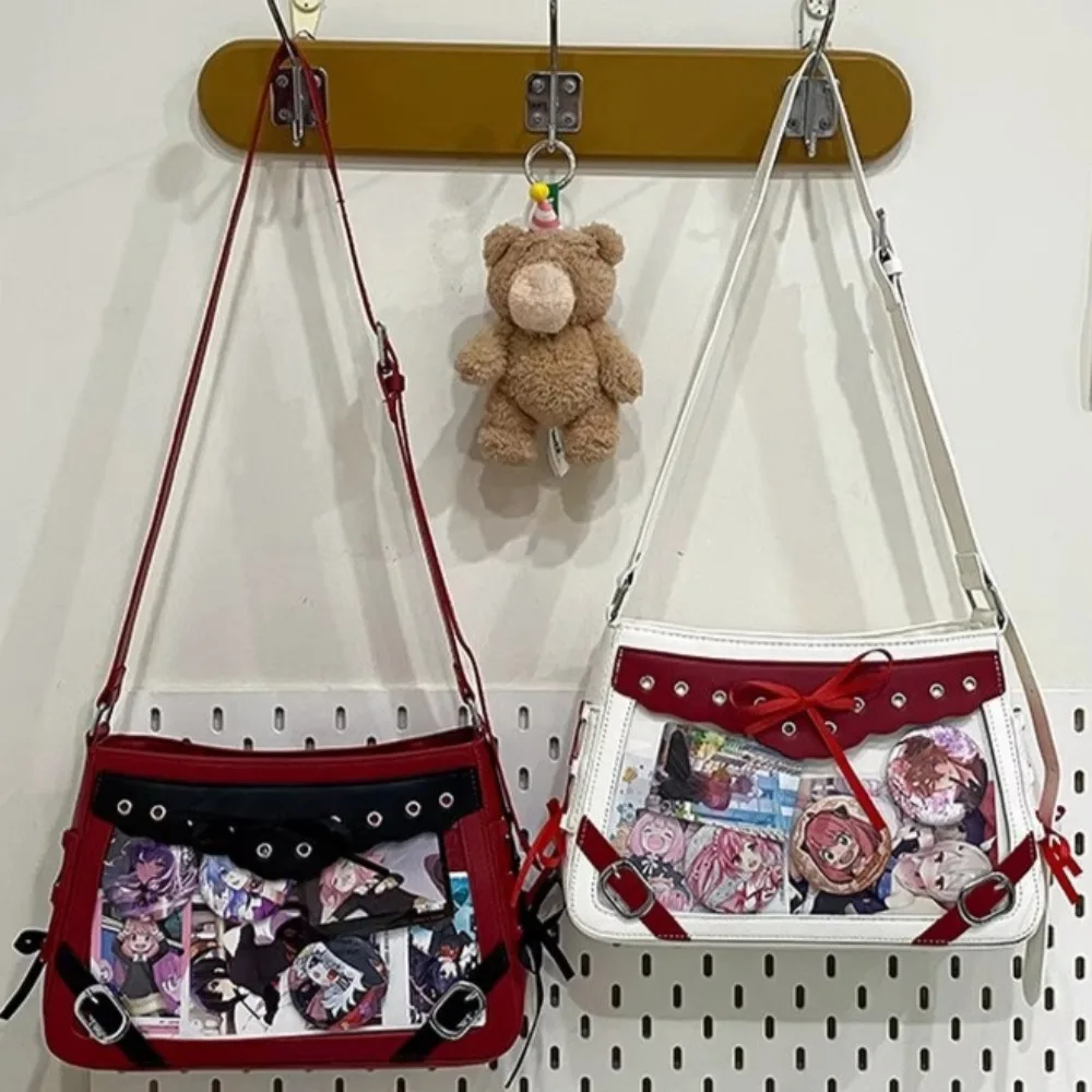 

Trendy Cool Y2k Crossbady Bag Bow Transparent Sac Femme Fashion Hit Color Bolso Adjustable Strap Bolsos De Mujer Bags for Woman