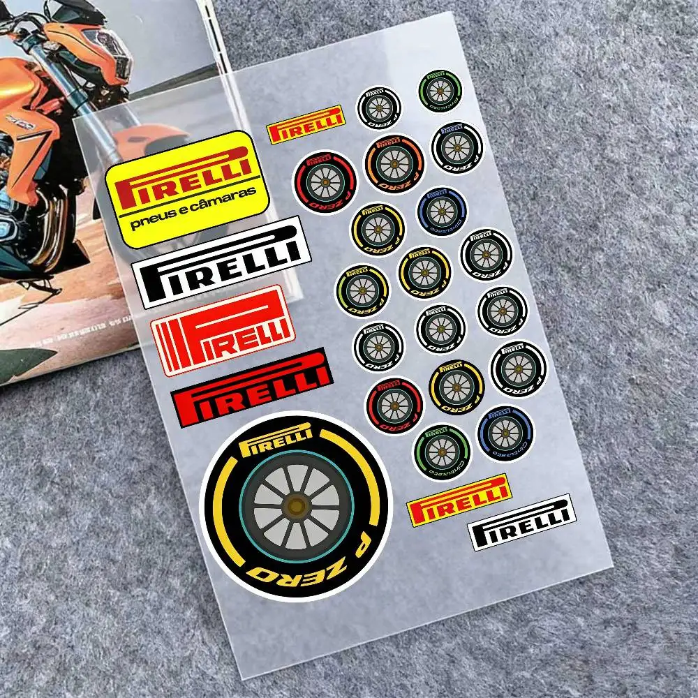 

For PIRELLI Reflective Motorcycle Stickers, 3M Safety Warning At Night In The Dark Scooter Helmets