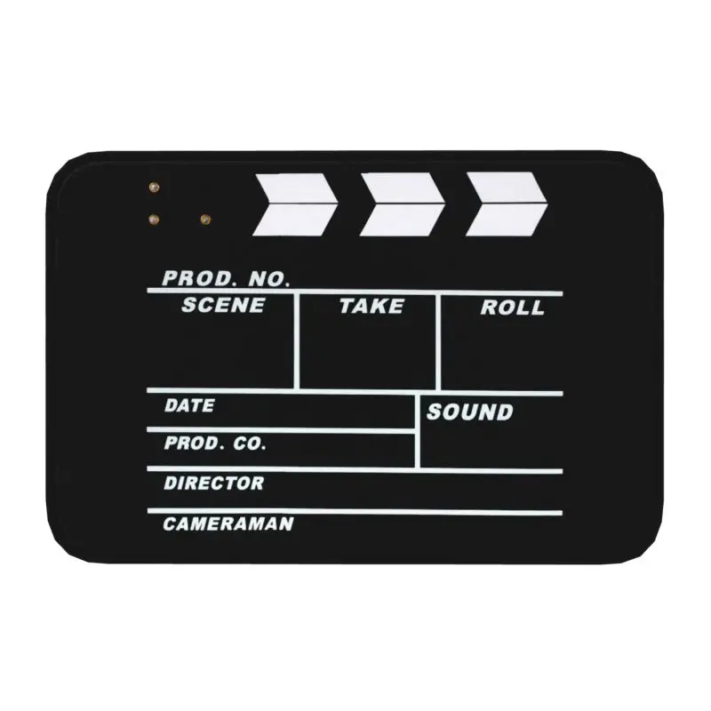 Custom Cinema Movie Clapper Board Floor Door Kitchen Bathroom Mat Anti-Slip Film Clapboard Welcome Doormat Entrance Carpet Rug