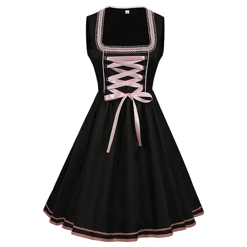 Women Dress Traditional Bavarian Oktoberfest Costumes German Beer Party Halloween Lady Carnival Festival Adult Bandage Cloth