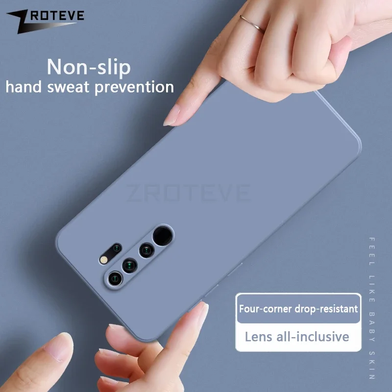 For Redmi Note8 Pro Case ZROTEVE Silky Liquid Silicone Soft Cover For Xiaomi Redmi Note 8 2021 7 Pro Xiomi Mi Note7 Phone Cases